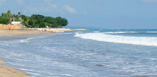 Der feine Sandstrand von Canggu, Südbali