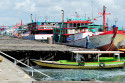 Fischerboote in Benoa Harbour, Bali