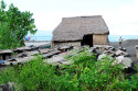 Meersalzgewinnung bei Fähre in Padang Bai, Bali