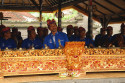 Gamelanorchester im Tempel Tanah Lot, Bali