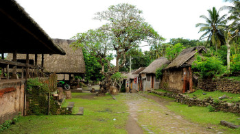 Die Bali Aga leben in einigen ihrer Dörfer noch weitgehend so wie zu vorhinduistischer Zeit Bali Aga Dorf Tenganan, Bali