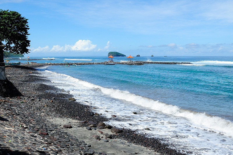 Strand von Candi Dasa, Bali