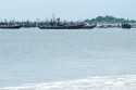 Fischerboote vor Jimbaran, Bali