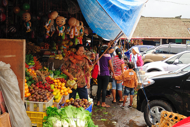 Parkplatz zum Pura Taman Ayun in Mengwi, Bali