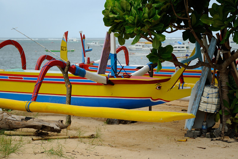 Fischerboote in Sanur, Bali