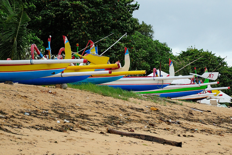 Fischerboote in Sanur, Bali