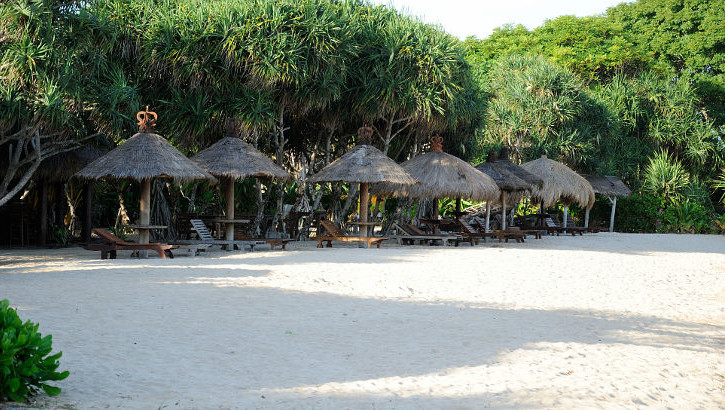Der Strand der Halbinsel Nusa Dua im Süden Balis gehört zu den schönsten Stränden der Insel Strand von Nusa Dua, Südbali