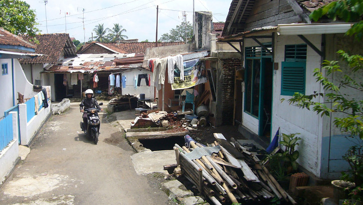Straße in Banyumas, Java, Indonesien